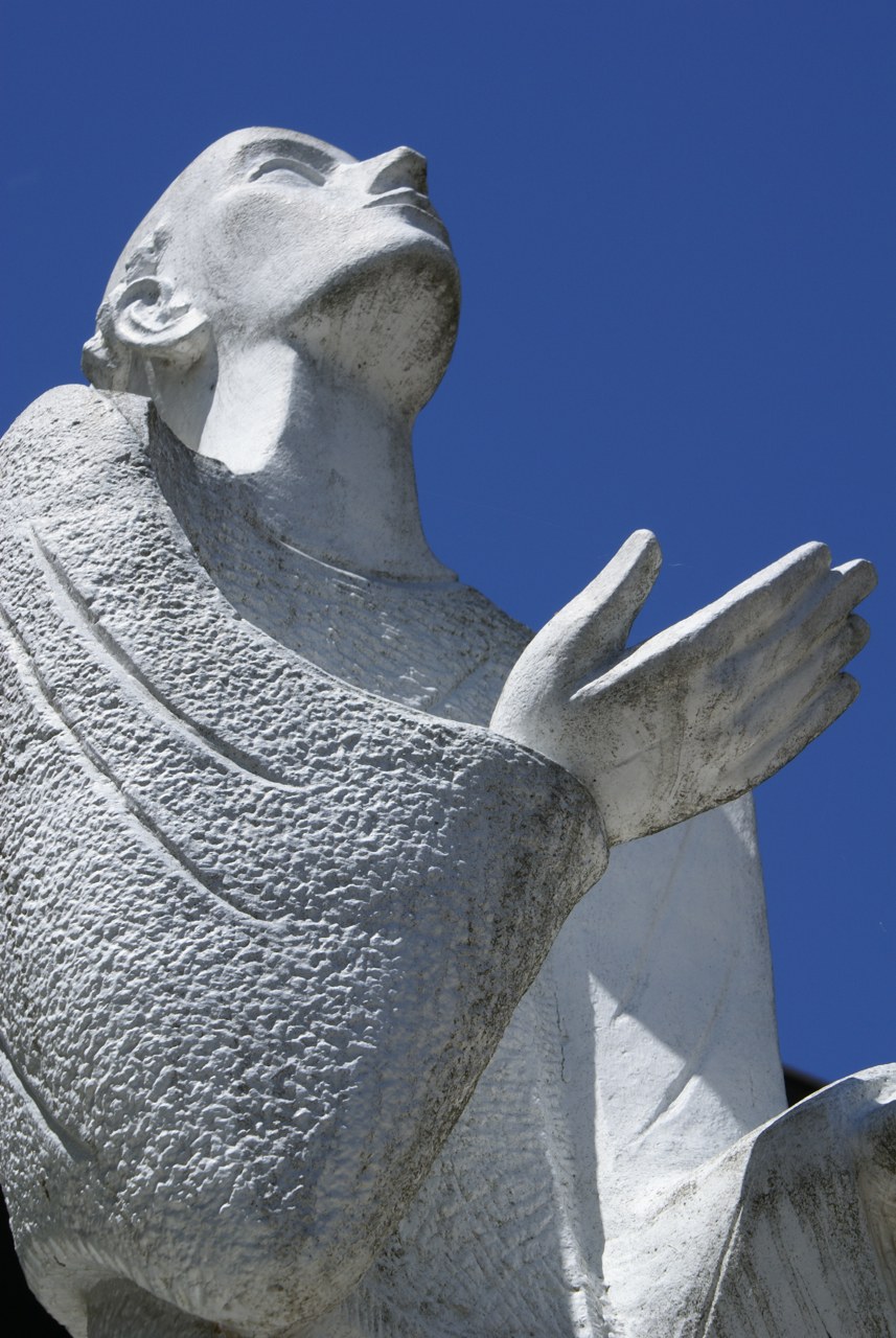 Head of St Francis Statue